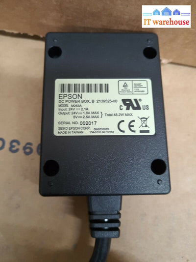 - NEW EPSON M263A DC POWER ADAPTER 2139525 INPUT 24V  OUTPUT 24V 1.8A/5V 2.5A