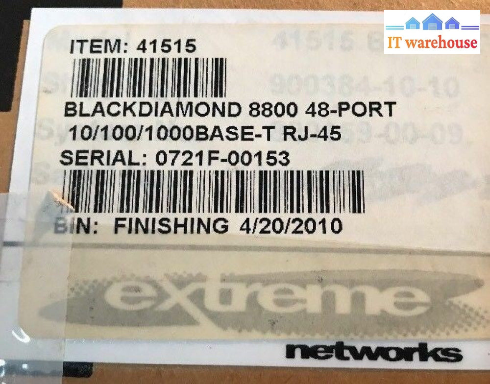 - NEW Extreme Networks Black Diamond 8800  48-port  Module 41515 700102-00-06 @@