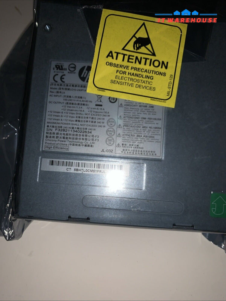 NEW GENUINE  HP / COMPAQ 613762-001 611481-001 , D10-240P1A 240W POWER SUPPLY
