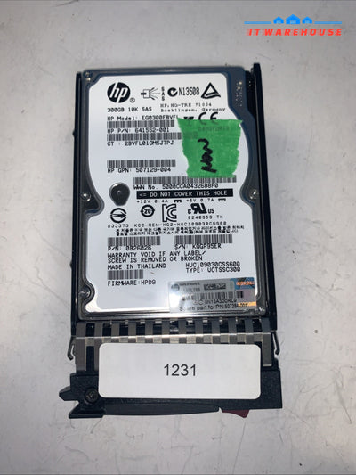 New ~ HP 2.5” 300GB 10K SAS Hard Drive EG0300FBvF1 641552-001 507129-004