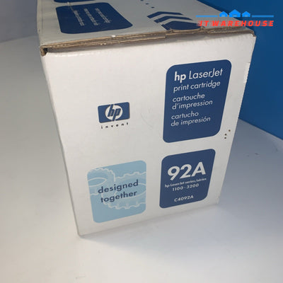 NEW HP 92A C4092A OEM Genuine Black Laserjet Toner Print Cartridge Sealed