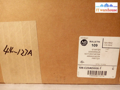 - NEW IN BOX Allen Bradley ENCLOSED STARTER Type 1 IP42 Series A 109-C23ADXXX-T