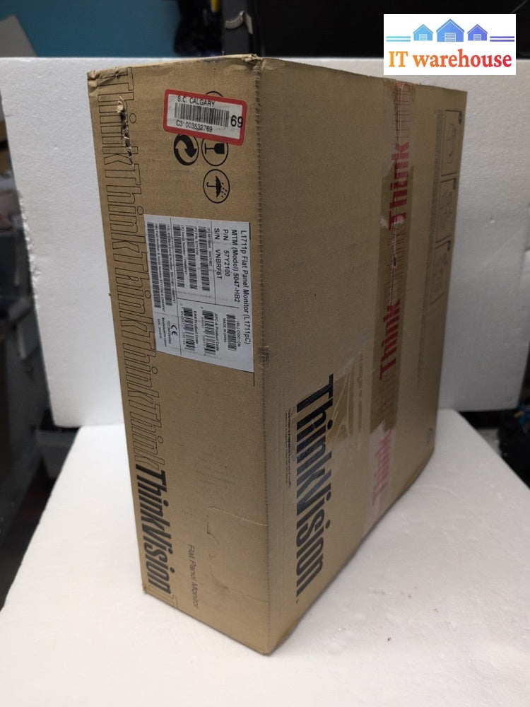 New In Box Lenovo ThinkVision L1711p 17" 1280x1024 75Hz Flat LCD Monitor -