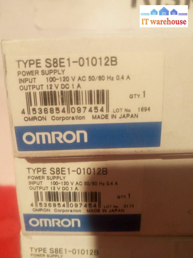 - NEW IN BOX  OMRON  S8E1-01012B S8E1-01005A  Power Supply   12V DC 1A 
