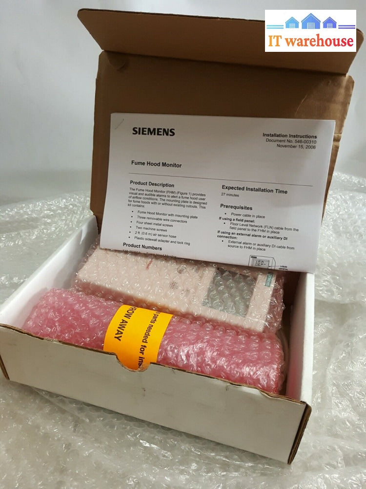 - New In Box Siemens 546-00303A Fhm Display Panel Fume Hood Monitor