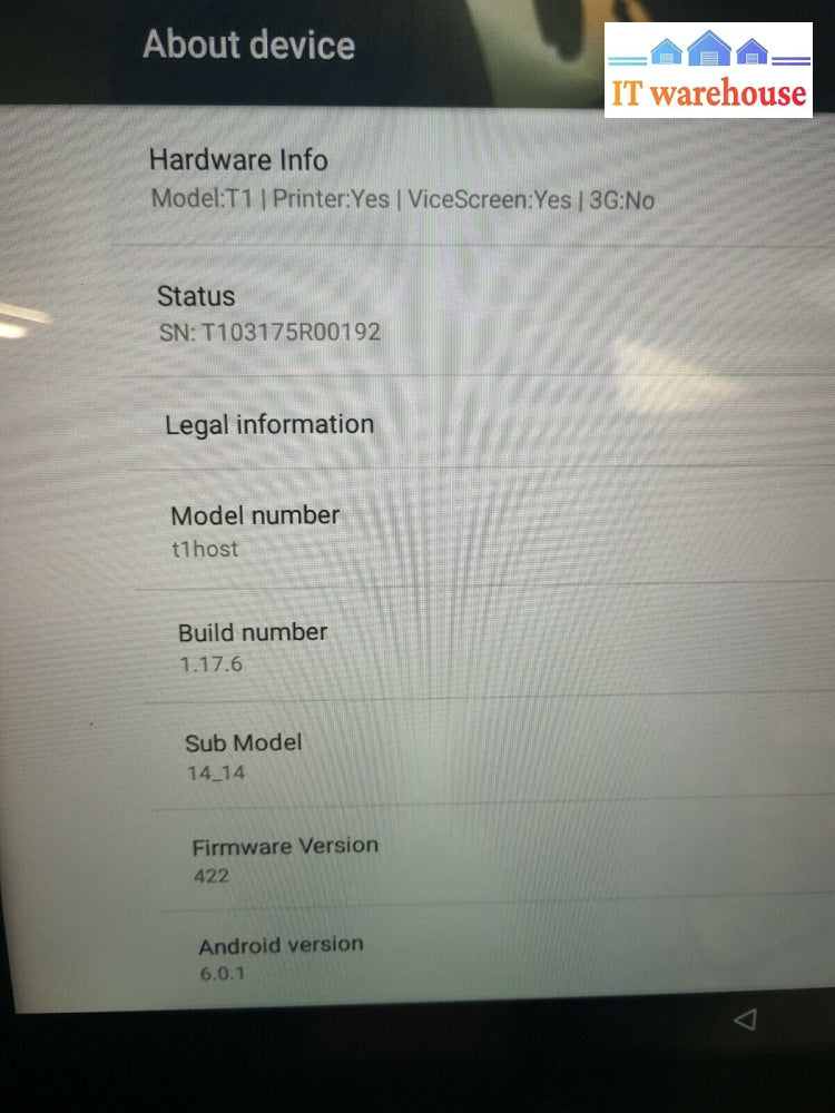NEW IN BOX SUNMI T1 W1403 POS system Android W/ dual 14 inch screen + printer