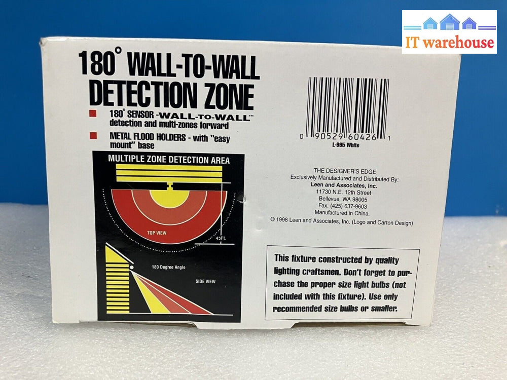 ~ New Infrared Motion Activated Security Light 300W Wall-to-Wall Detection L-995