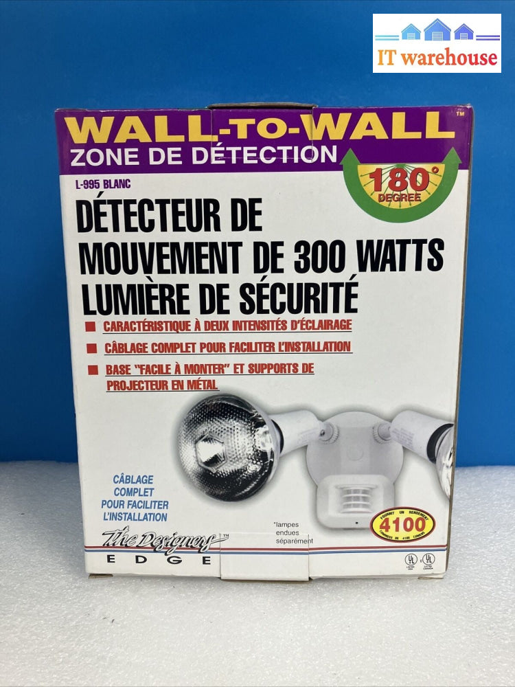 ~ New Infrared Motion Activated Security Light 300W Wall-to-Wall Detection L-995