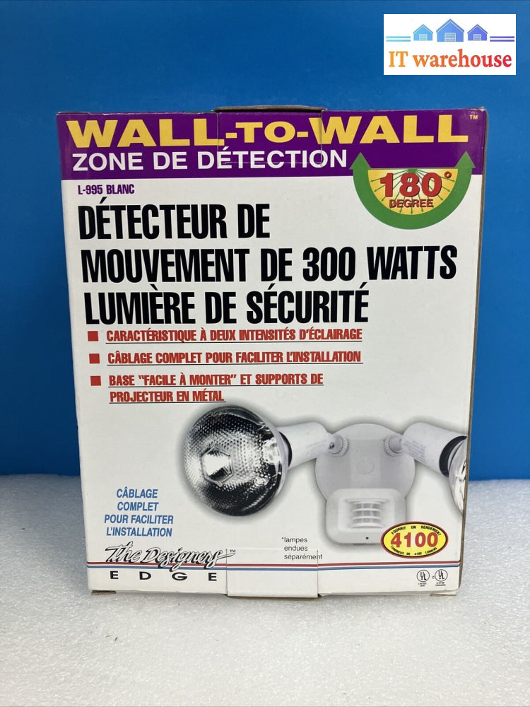 ~ New Infrared Motion Activated Security Light 300W Wall-To-Wall Detection L-995