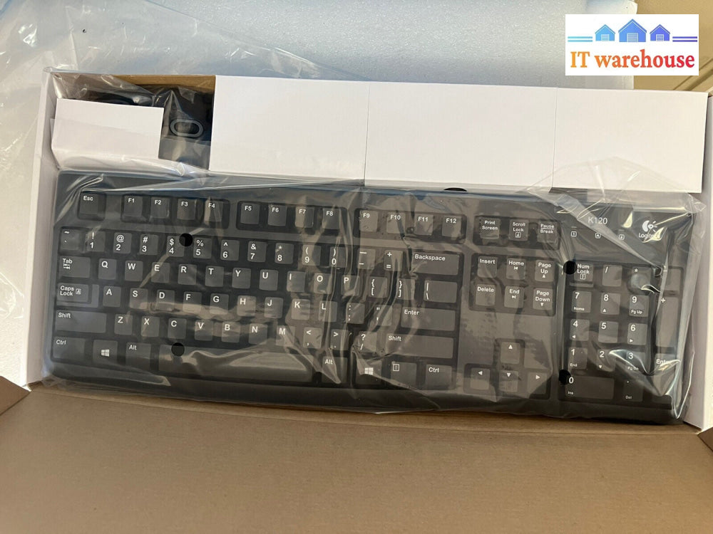 ~ New Logitech MK120 (920-002565) Wired Keyboard and Mouse Combo