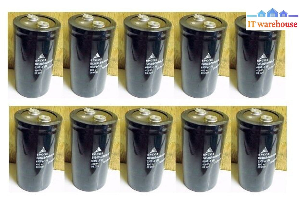 New Lot Of 10 Epcos 400V 6300Uf Capacitor High Voltage Electrolytic Capacitors