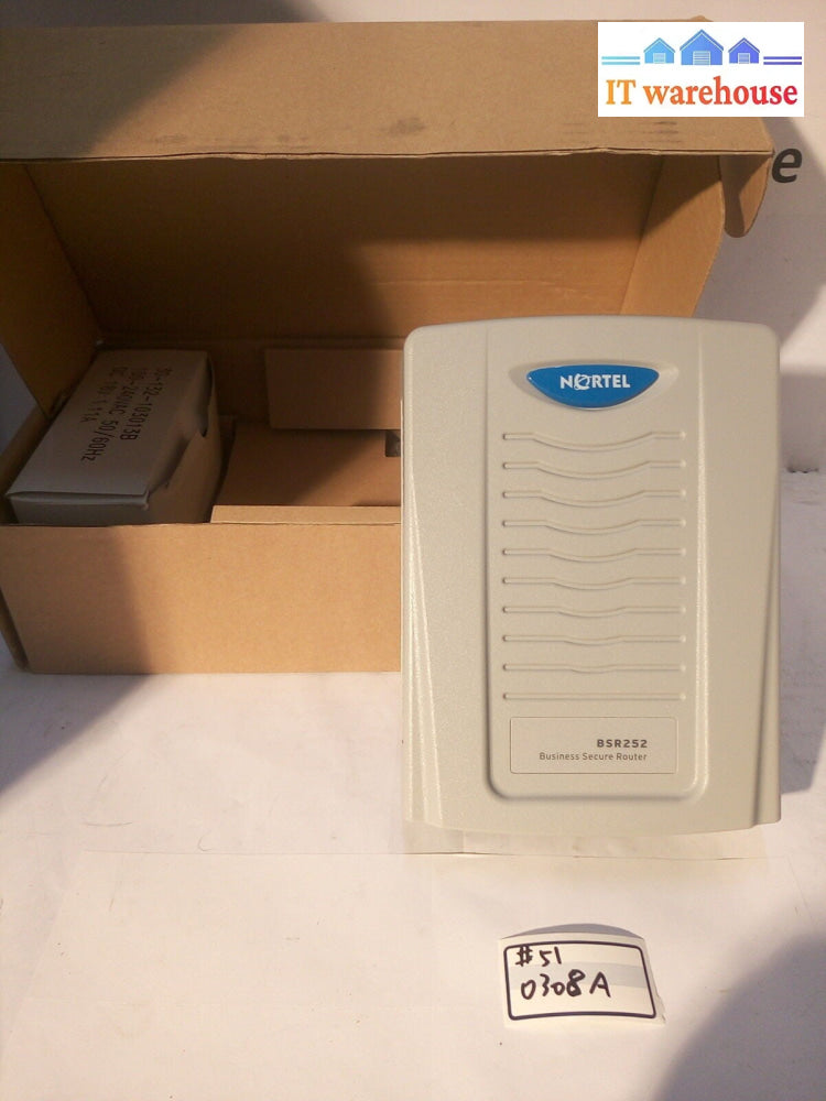 * New  NORTEL BUSINESS SECURE ROUTER BSR252 4 PORT WITH AC ADAPTER