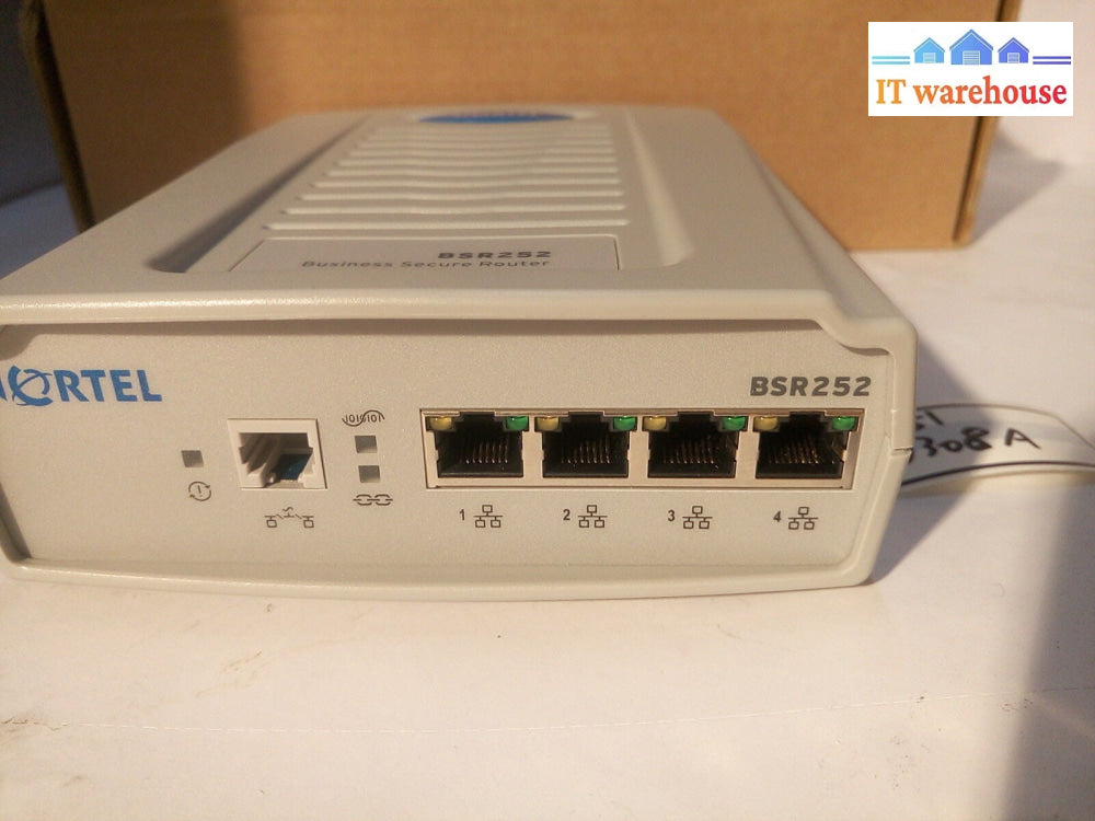 * New  NORTEL BUSINESS SECURE ROUTER BSR252 4 PORT WITH AC ADAPTER