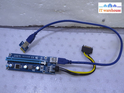 - NEW PCE164P-N03 VER 006C PCI-E 1X To 16X Powered USB 3.0 Raiser Card W/Cable