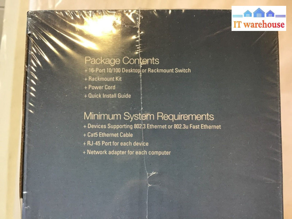 NEW sealed 16-Port 10/100 Desktop or Rackmount Switch Model No.:DSS-16+