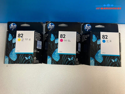 ~ (New Sealed) 3x Genuine OEM HP 82 Mixed Color Ink Cartridge (Expiration 2013)