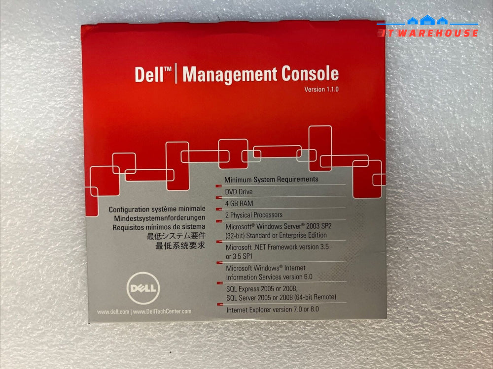 (New & Sealed) Dell Management Console 1.1.0 DVD For Windows Server P/N 0TG34K ~