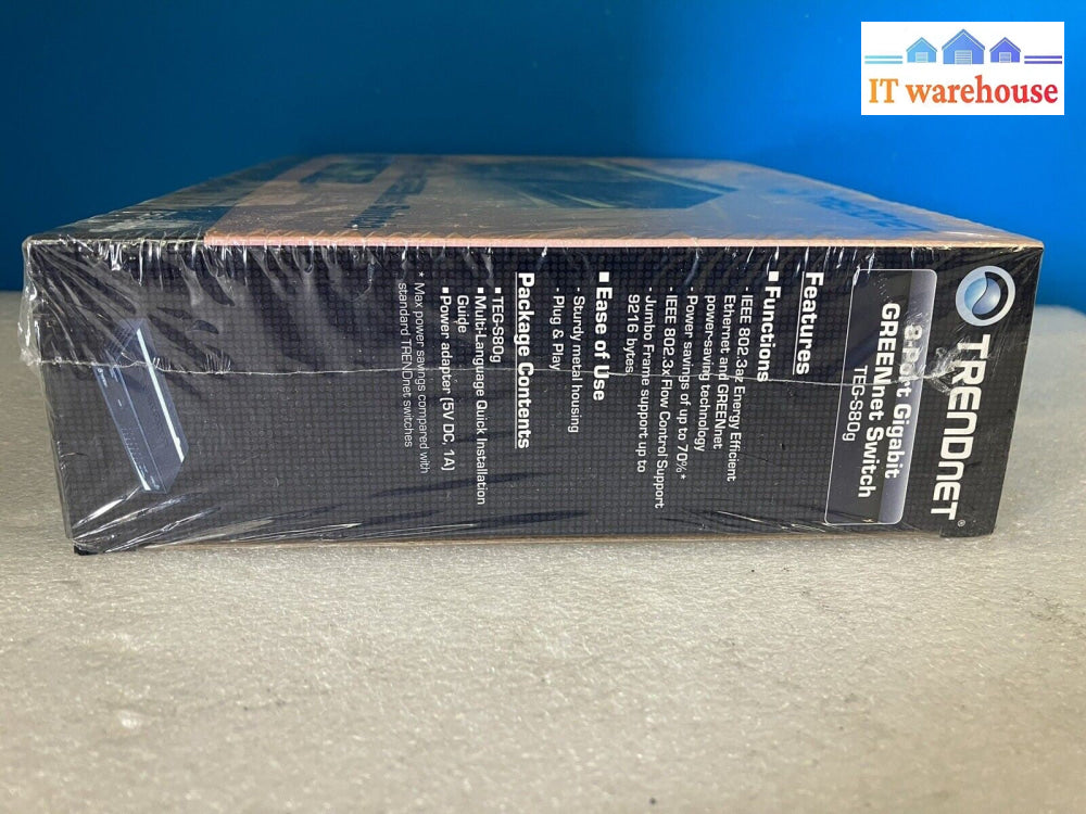 ~ (NEW & SEALED) TRENDnet 8-Port Gigabit GREENnet Switch TEG-S80G