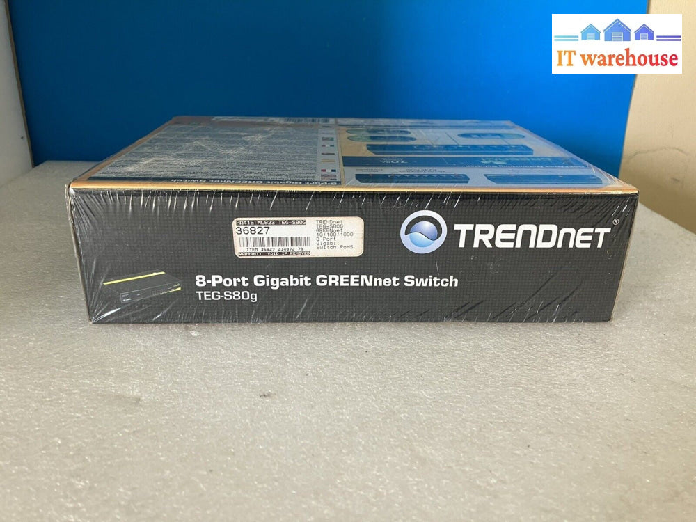 ~ (NEW & SEALED) TRENDnet 8-Port Gigabit GREENnet Switch TEG-S80G