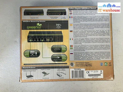 ~ (NEW & SEALED) TRENDnet 8-Port Gigabit GREENnet Switch TEG-S80G