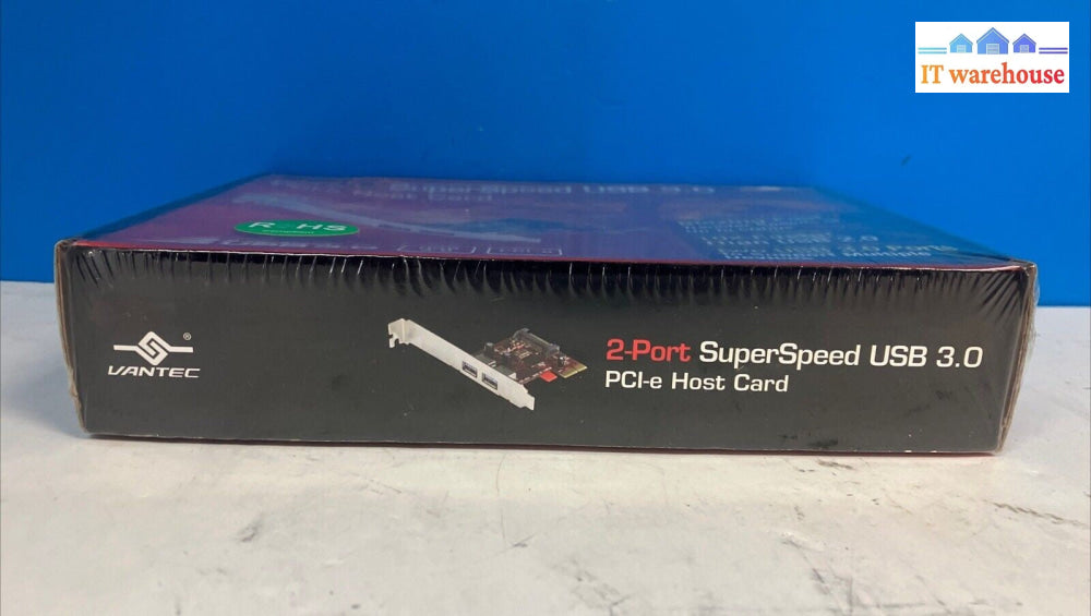 (New & Sealed) Vantec 2-Port SuperSpeed USB 3.0 PCI-e Host Card UGT-PC302 ~