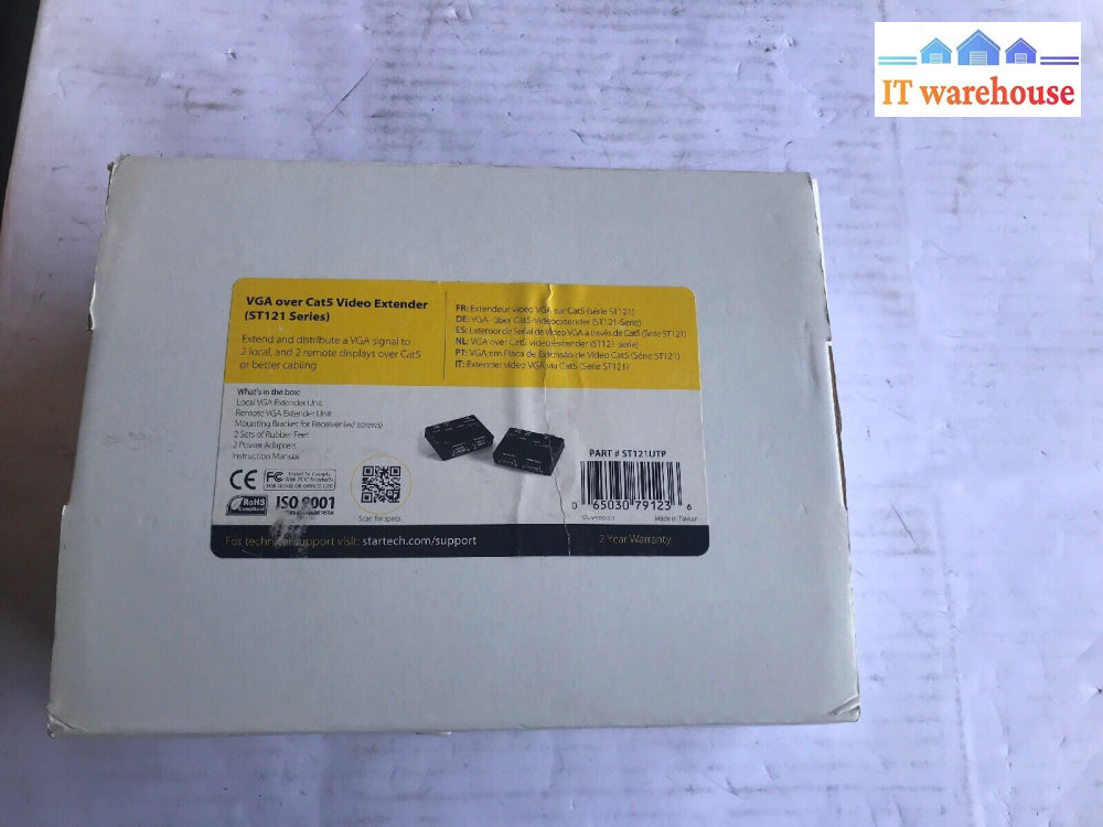 New ~ Startech.com St121Utp Cat5 Utp Vga Monitor Video Extender