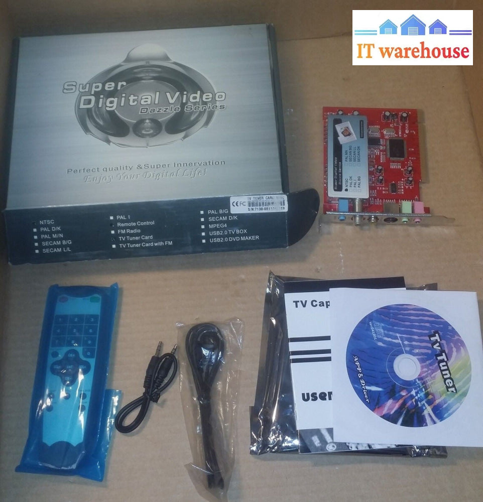 New Super Digital Video Dazzle Series TV Tuner NTSC card with Remote