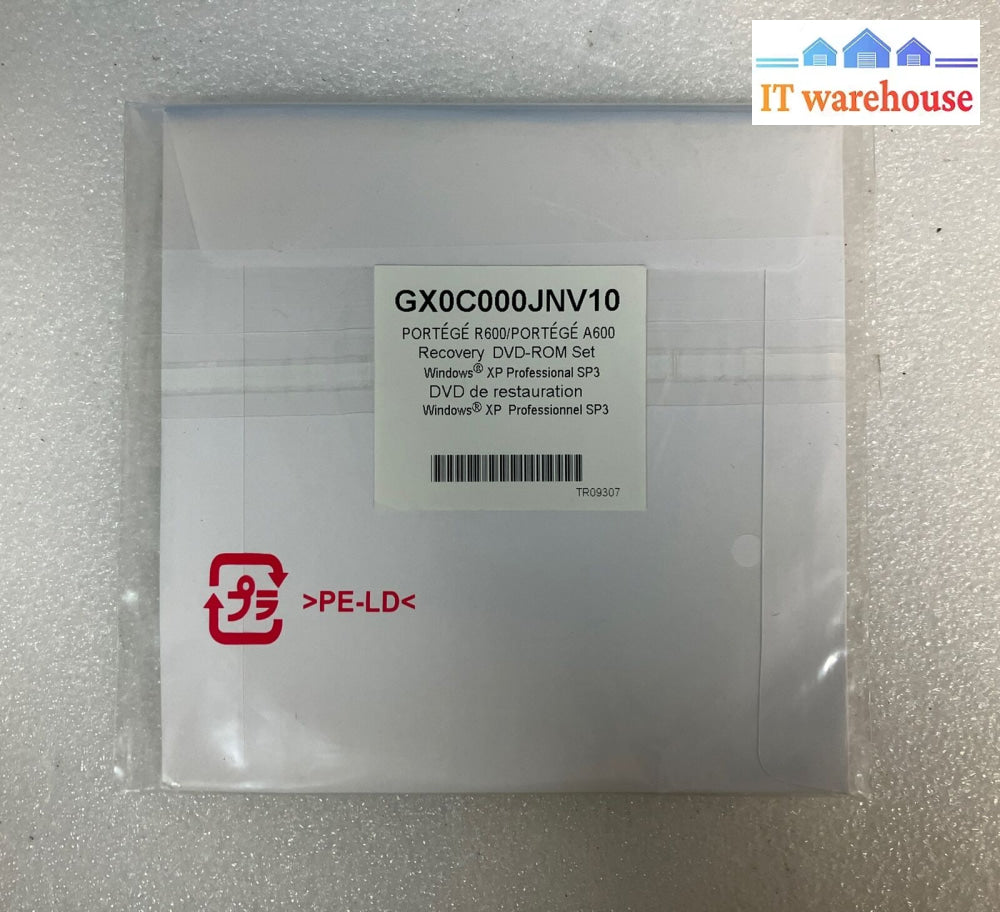 ~ New Toshiba Portege R600 / A600 Recovery Media Windows Xp Pro Sp3 (No Key)