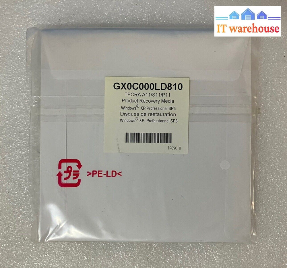 ~ New Toshiba TECRA A11 / S11 / P11 Recovery Media Windows XP Pro SP3 (No Key)