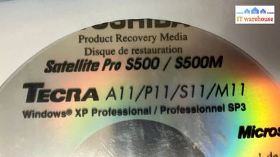 ~ New Toshiba TECRA Satellite Product Recovery Media Windows XP Pro SP3 (No Key)