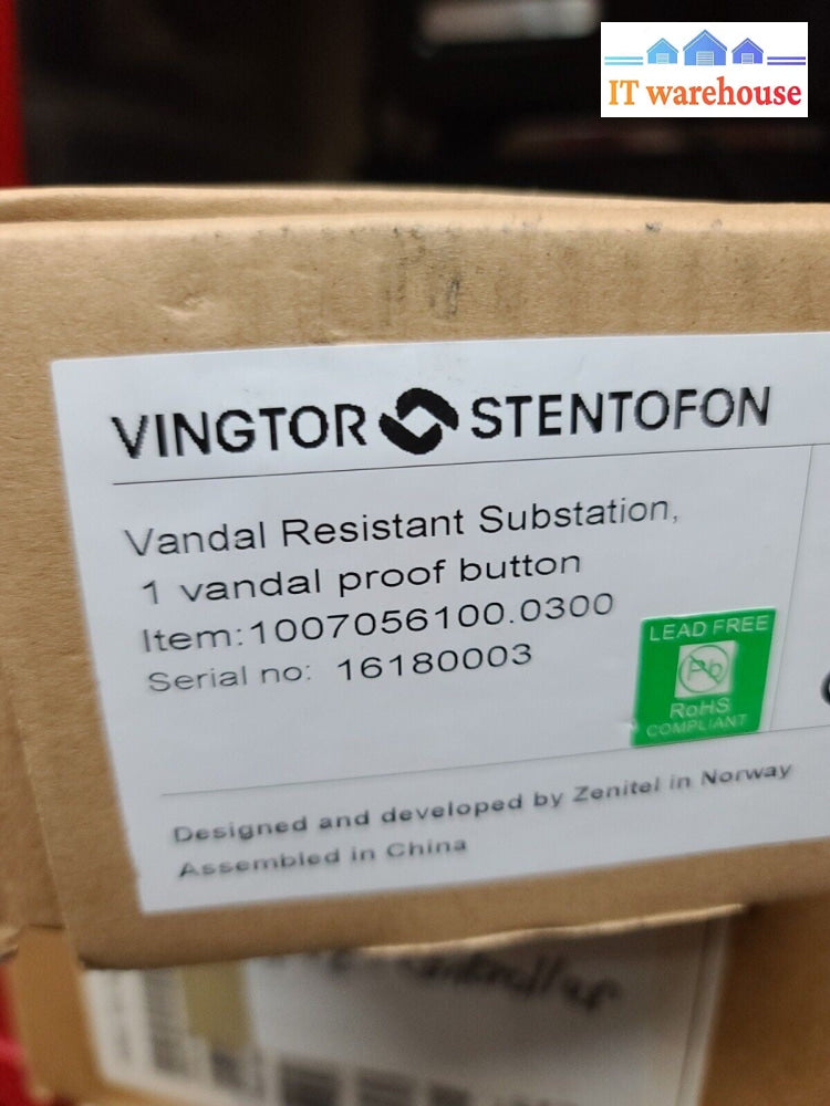 -  NEW VINGTOR STENTOFON VANDAL RESISTANT  Vandal Proof BUTTON 1007056100