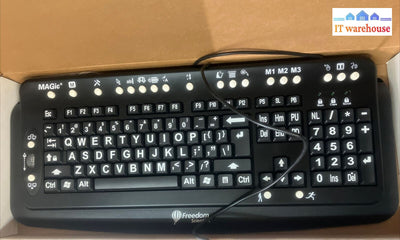 ~ (New) Vintage Freedom Scientific MAGIC Large Print Computer Keyboard USB Wired