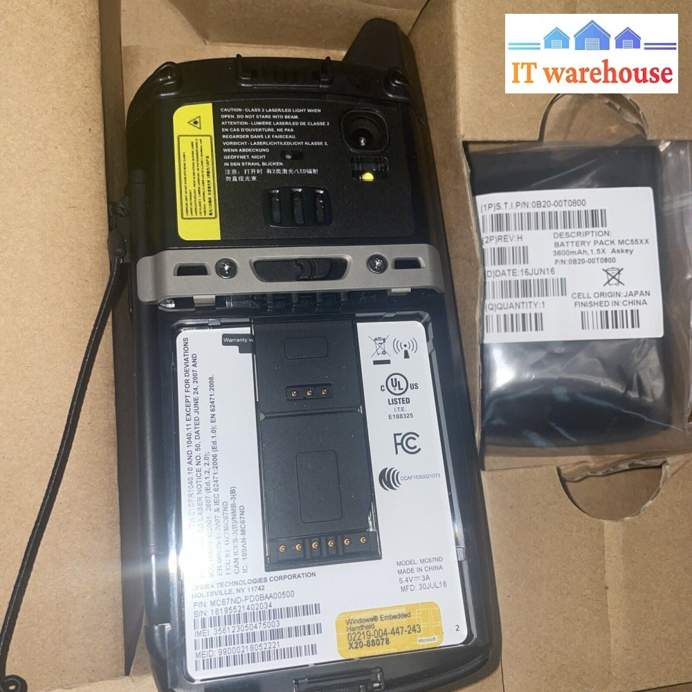 (New)  ZEBRA MOTOROLA MC67ND-PD0BAA0050 IMAGER BARCODE SCANNER