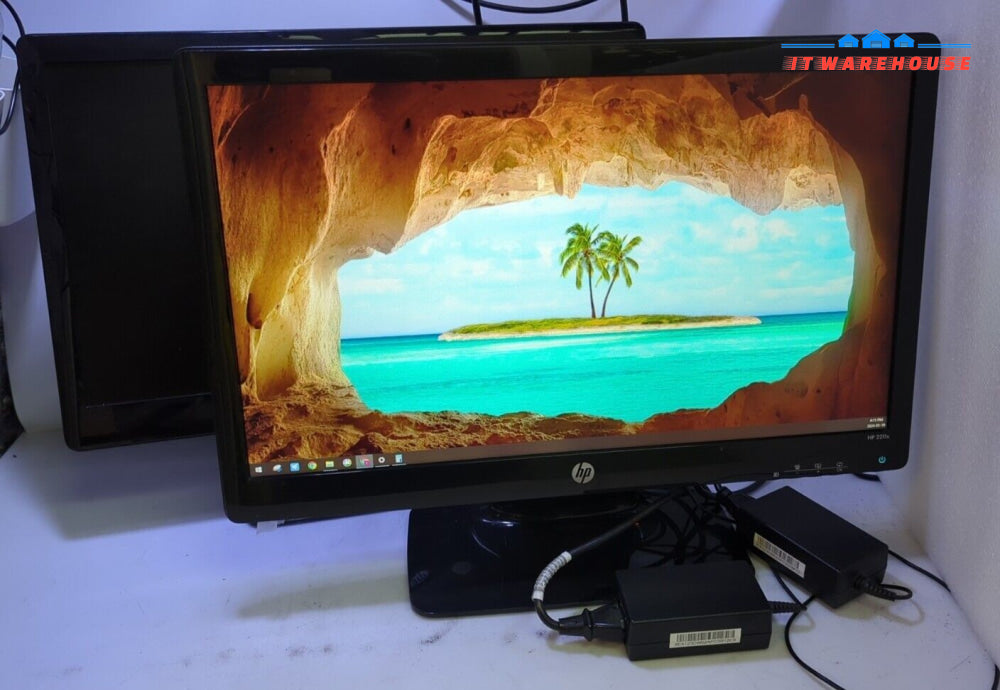 - (NICE) 2X HP 2211x 21.5" Widescreen 1920x1080 Full HD LED Monitors W/AC Tested