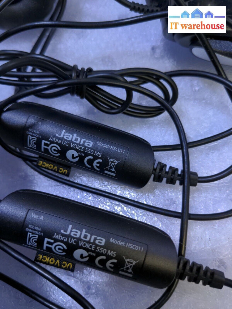 - (NICE) 2x Jabra HSC011 UC Voice 550 Mono Wired USB Headset Tested