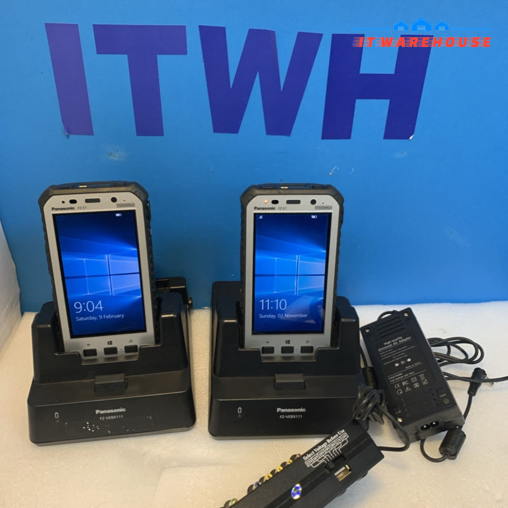 Nice ~ 2x Panasonic Toughpad Rugged 5HD FZ-E1 SIM Mobile Phone Barcode Readers