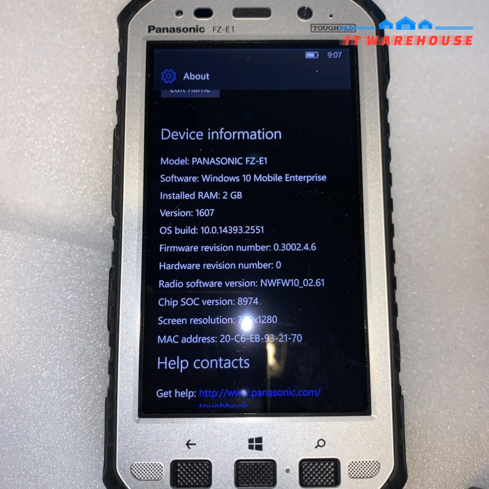 Nice ~ 2x Panasonic Toughpad Rugged 5HD FZ-E1 SIM Mobile Phone Barcode Readers