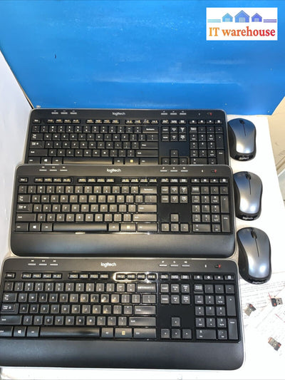 Nice (3 x)  Logitech Wireless Keyboard Set K520 Keyboard M310 Mouse + USB Dongle