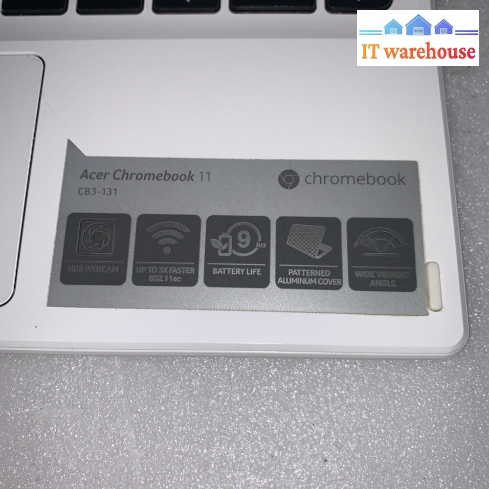 Nice ~Acer Chromebook CB3-131 N15Q10 11.6” Intel 16GB SSD 2GB  ( good battery)