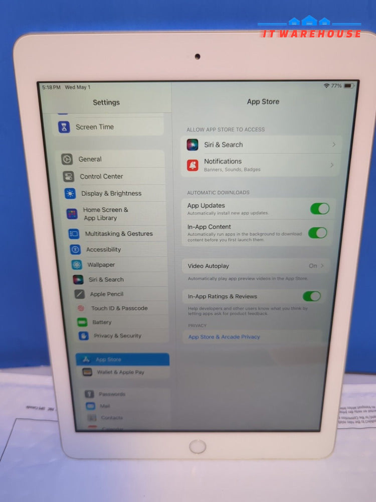(Nice) Apple Ipad 6Th Generation A1893 Sliver 9.7’ 32Gb Wi-Fi Good Working -