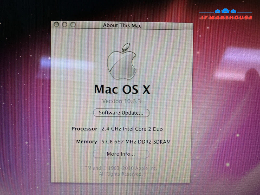 (Nice) Apple MacBook a1181 13.3" Laptop, intel C2D 2.4GHz, 5GB RAM, 160GB HDD