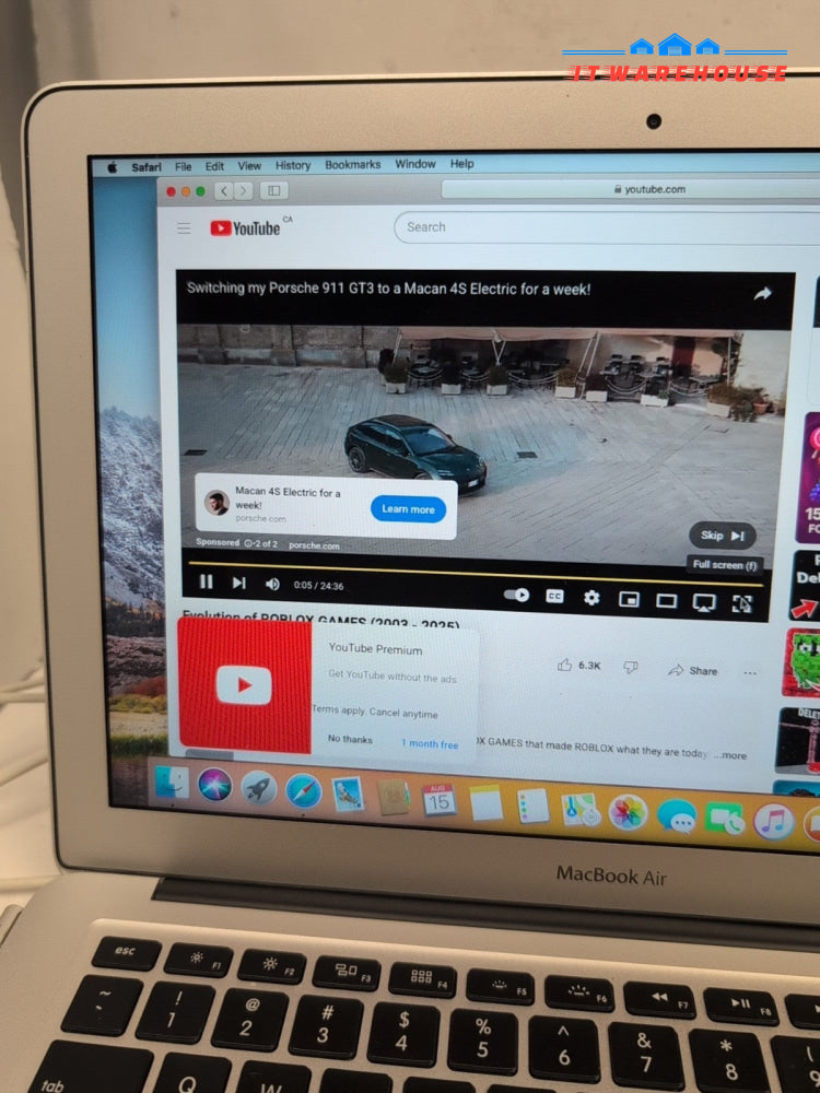 (Nice) Apple MacBook Air 13" 2011 A1369 Intel i5- 1.7GHz /4GB /128GB HDD/10.13 -