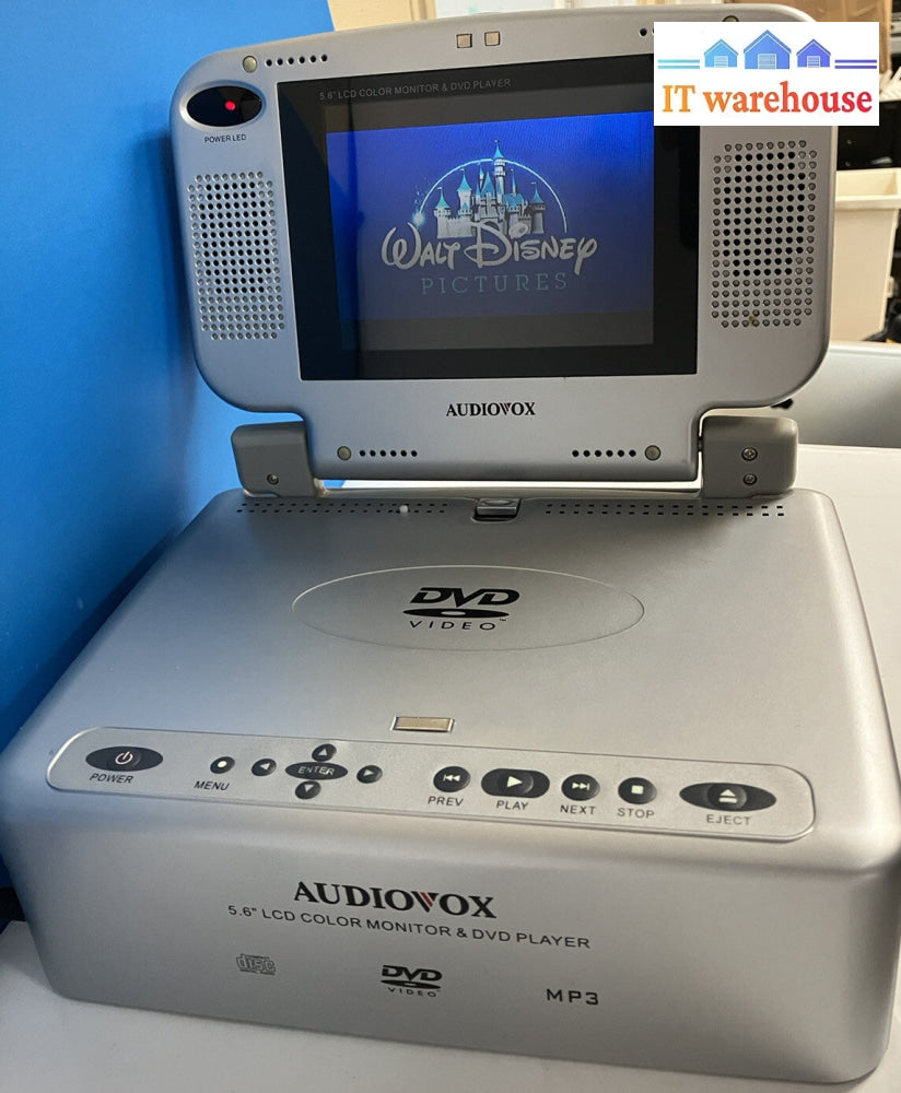 ~ (Nice) Audiovox VBP4000 Portable 5.6" LCD Color Monitor & DVD Player *Tested*