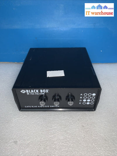 Nice ~ Black Box 4-to-1 CAT6 10-GbE Manual Switch (ABCD) 5 x Serial Port