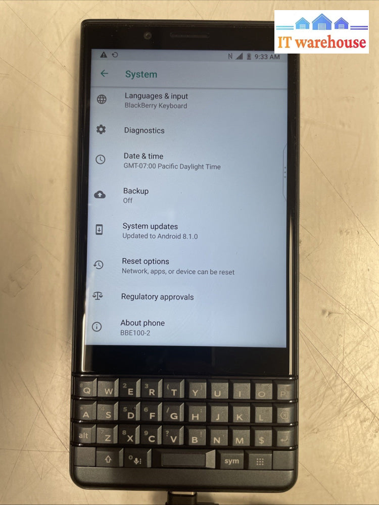 Nice BlackBerry KEY2  LE Smartphone 64G Black  bbe100-2 (Unlocked)  Tested  +