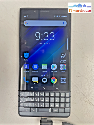 Nice BlackBerry KEY2  LE Smartphone 64G Black  bbe100-2 (Unlocked)  Tested  +