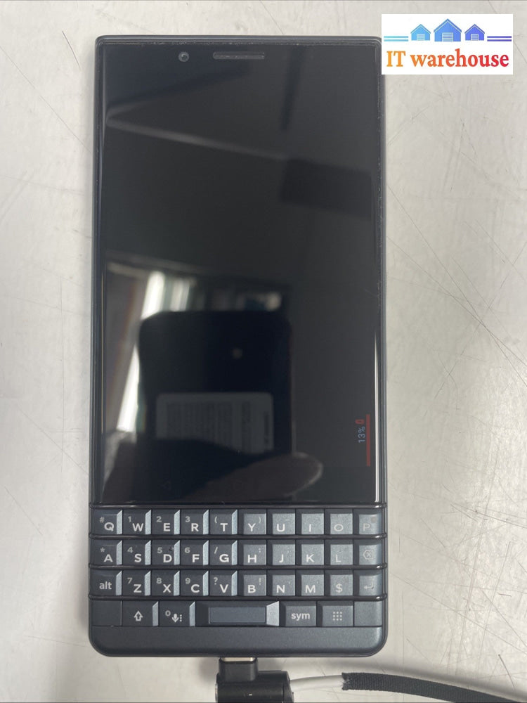 Nice BlackBerry KEY2  LE Smartphone 64G Black  bbe100-2 (Unlocked)  Tested  +