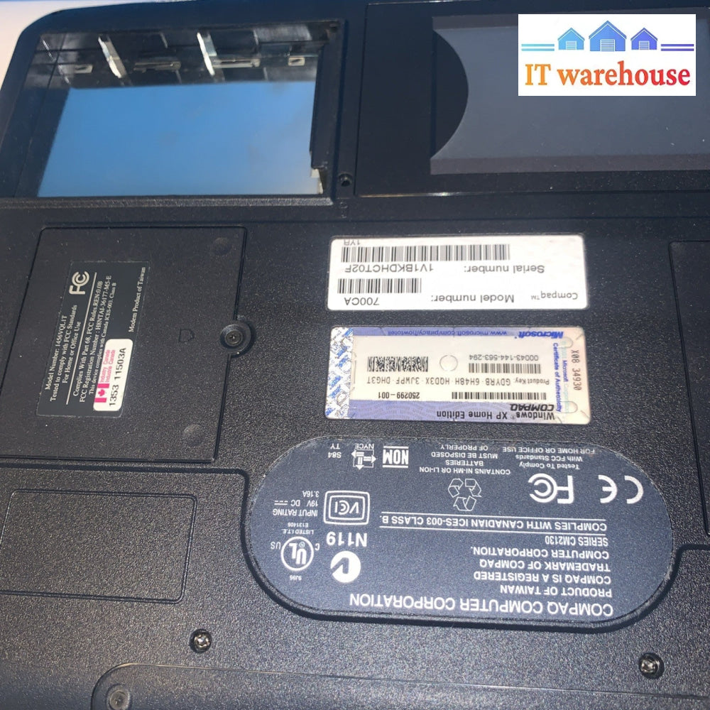 Nice -Compaq Presario 700 Laptop AMD Duron 900MHZ 64MB RAM (NO hard drive/caddy)