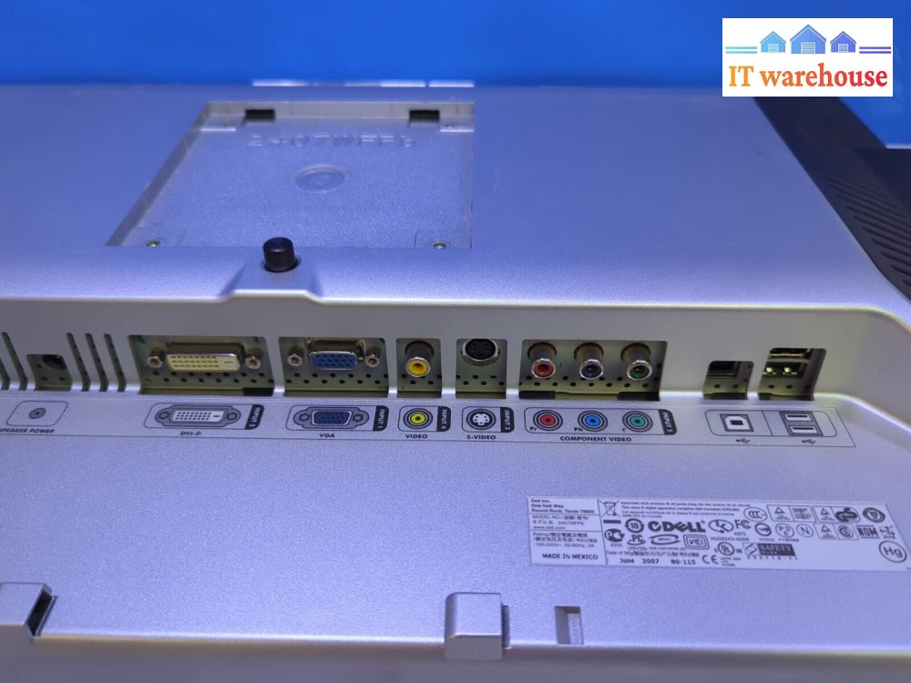 (Nice) Dell 2407Wfpb 24’ Fhd Vga Dvi Usb Hub Lcd Monitor Tested (No Stand) -