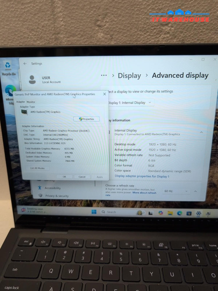 (NICE) DELL Inspiron 7415 2-in-1 14" Touch RYZEN 7 5700U/16GB/512GB NVMe/Win11 -